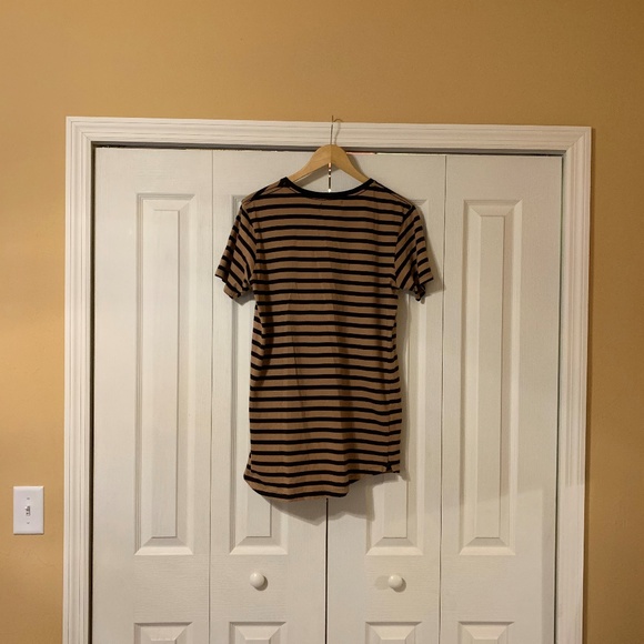 Mens Black/Brown Striped Cotton On Garments Tee - Picture 4 of 4
